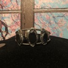 Native Jeweler COIN Silver (.900) & Genuine Polished BLACK ONYX Bracelet — photo 1
