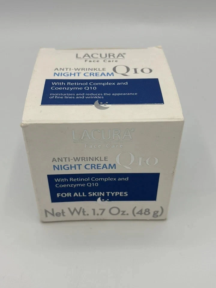Crema de noche antiarrugas Q10 para el cuidado facial Lacura con complejo de retinol 1,7 oz Foto 2 de 3