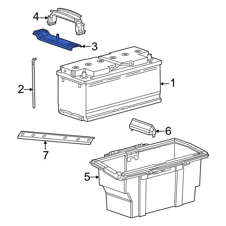 For Ram ProMaster 1500 2014-2024 Ram 68134584AA Battery Hold Down Foto 2 de 2