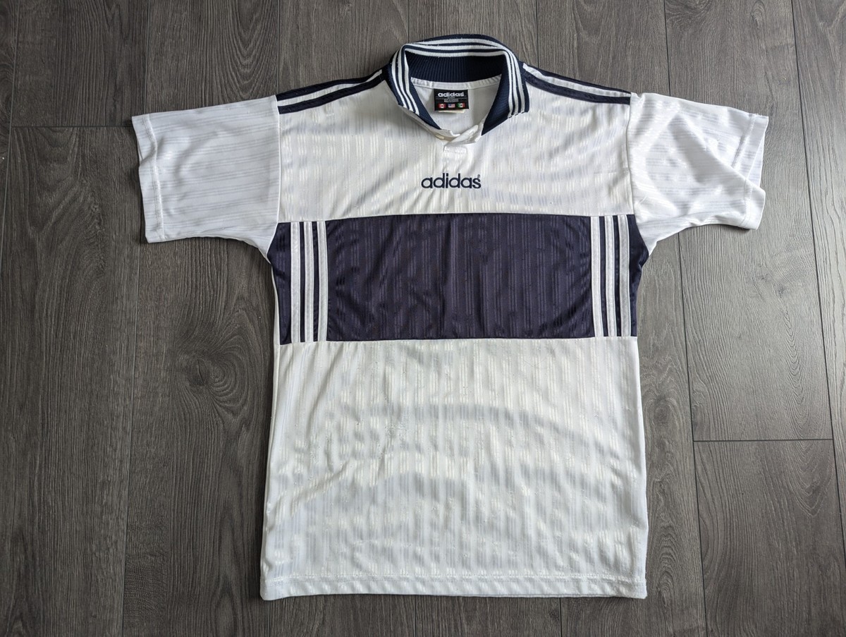 Adidas Football Soccer Shirt Vintage 90s Medium White Template