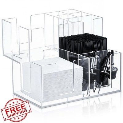 Mifoci 2 Pc Acrylic Bar Caddy 9.5''x5.9''