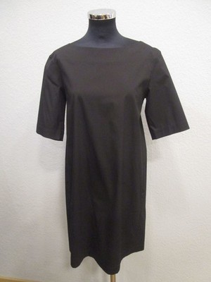 Antonelli Kleid A-Linie Kurzarm hinten zum binden schwarz Gr.36/ It.42 (R81-03)