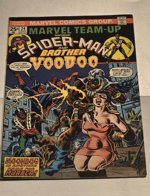 Marvel Team-Up #24 - 1974 - SpiderMan + Brother Voodoo Comic Book