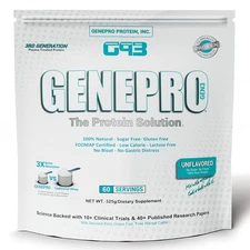 GENEPRO GEN. 3 Unflavored Protein Powder - New Formula - Lactose-Free Gluten-...