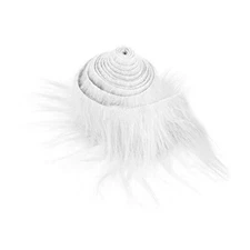 Lusofie Shaggy Plush Faux Fur Fabric Precut Strips 2x60inch Fur Fluffy White