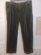Vntg Polo Ralph Lauren Corduroy Ethan Pants Mens 40x30 Green/Brown Straight Leg