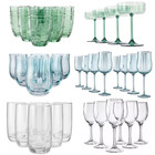 4/6 Set Everyday Drinking Glasses Highball,Cocktail,Tumblers,wine & Tulip Glass