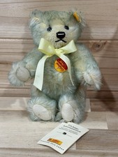 Vintage Steiff 7  Original Green Tip Mohair Bear 028175 Ear Button  Hanger NWT