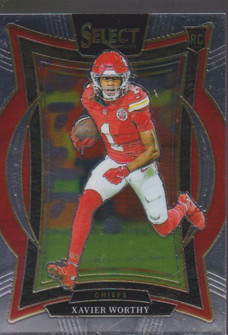 2024 Panini Select #32 Xavier Worthy Rookie Kansas City Chiefs