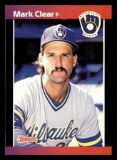 Mark Clear 1989 Donruss #528 Milwaukee Brewers BASEBALL *083