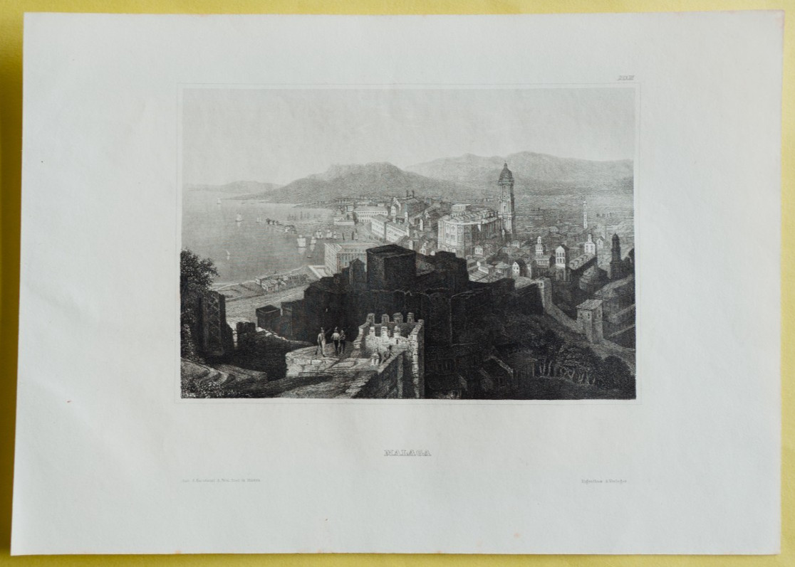 1847 Meyer print ST. RUPERTUS KLOSTER, BINGEN, RHEINLAND-PFALZ, GERMANY, #14