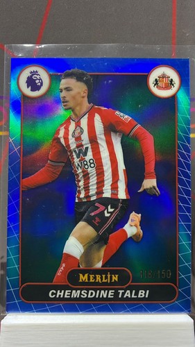 2025-26 Topps Merlin Premier League Chemsdine Talbi Blue /150 Sunderland