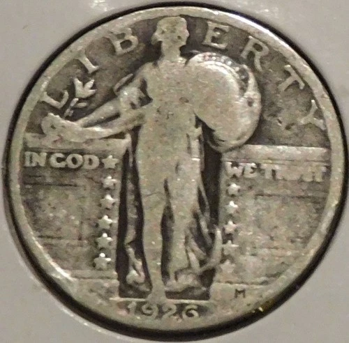 Silver Quarter - Standing Liberty - 1926 (Rim dings) [805]