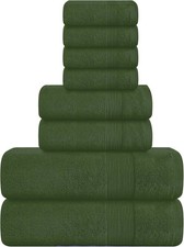 8 Piece Towel Set 100 Ring Spun Cotton, 2 Bath Towels 27x54, 2 Hand Towels 16x2