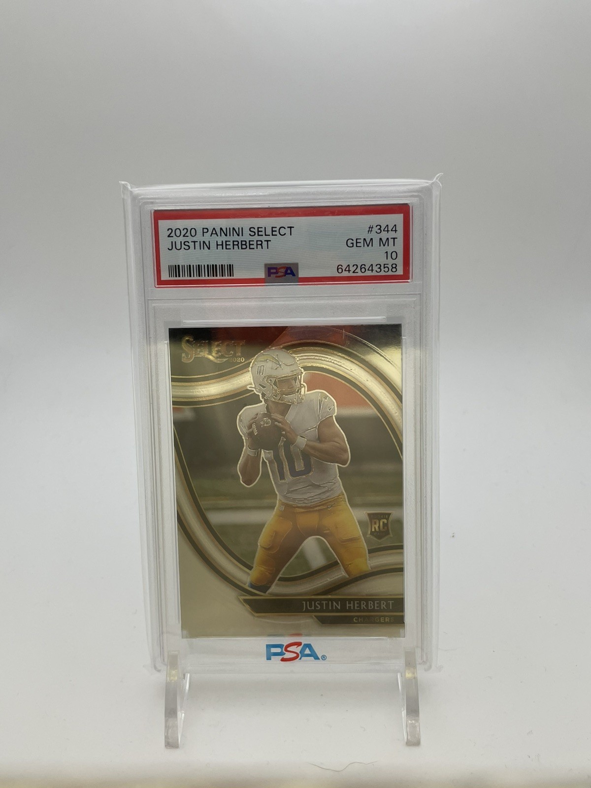 2020 Panini Select Field Level Justin Herbert #344 PSA 10 Rookie🔥SEND OFFERS!!!