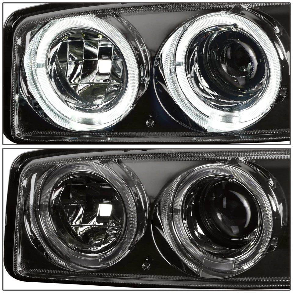 PARA 99-06 GMC SIERRA LED HALO PROYECTOR FAROS PARACHOQUES LÁMPARAS + JUEGO DE HERRAMIENTAS AHUMADO Foto 3 de 4