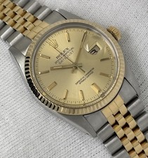 Rolex Datejust Gents Watch 36mm Champagne Dial Jubilee Bracelet Auto 16013 1983