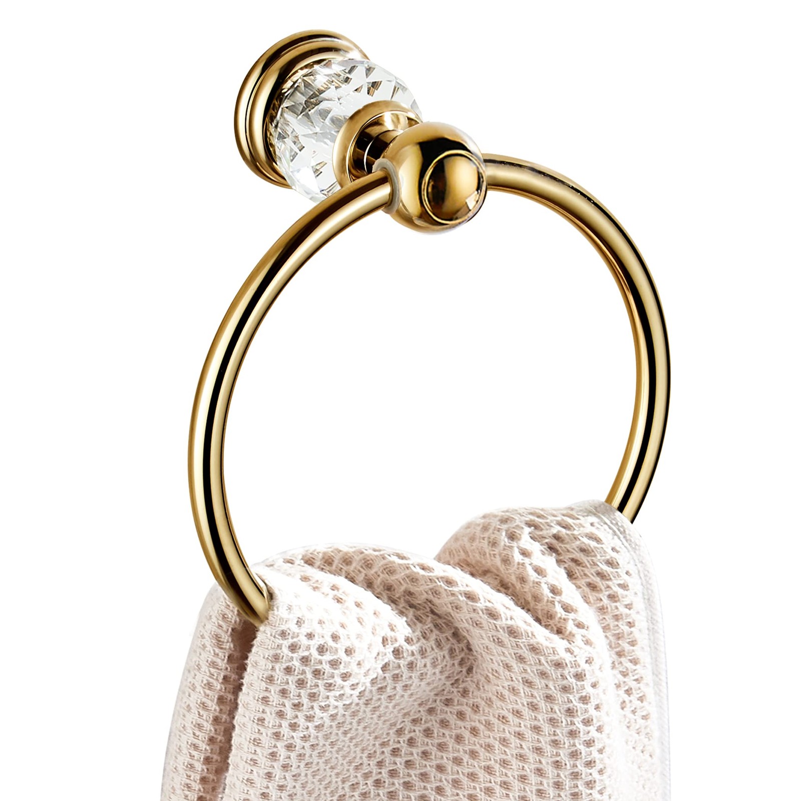 Ring, Gold Towel Holders For Bathrooms, Round Hand Towel Rac