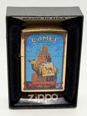 2022 Camel 110th Anniversary Double Sided Brass Zippo Lighter New