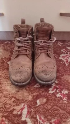 Men Clarks Boots Brown Leather 42 #7BOB - Bild 1 von 4