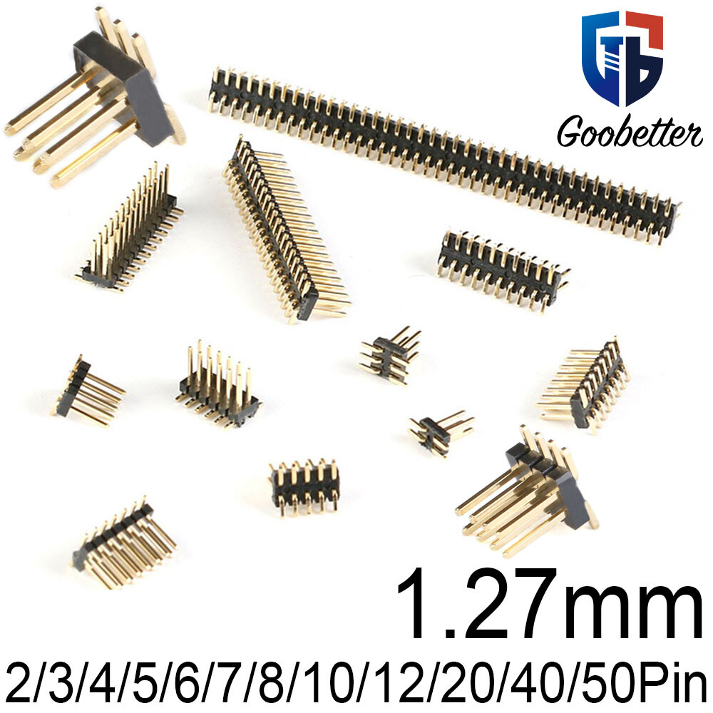 Double Row 1.27mm 2-50Pin Female Socket&Male Pin Header Connector