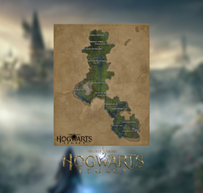 Hogwarts Legacy Custom World Map (11 x 14)