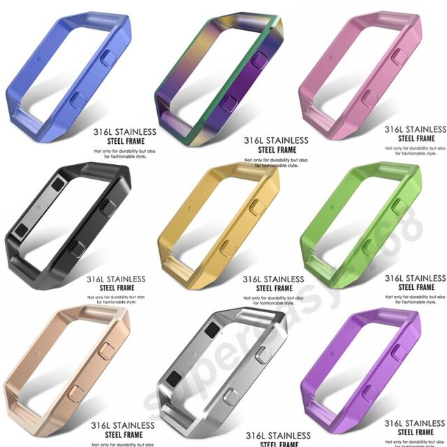 Polished Stainless Steel Metal Frame Holder Shell For Fitbit Blaze Smart Watch