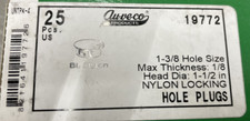Auveco 19772 Black Nylon Locking Hole Plug 1-3/8" Hole Diameter Qty 25