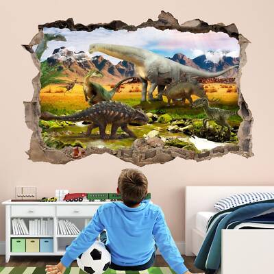 Dinosaurier Wandtattoo Aufkleber Wandbild Druck Kunst Kinderzimmer Kinderzimmer Deko Design 2