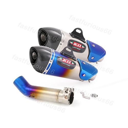 Para Suzuki GSX-S750 GSR750 BK750 Azul Sistema de Escape Puntas Mufla Tubo de Eslabón Medio - Imagen 1 de 12