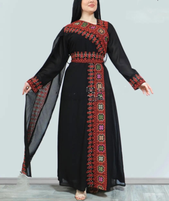 Dress Handmade Palestinian Embroidery black Palestine Dress Fashion custom  dress | eBay