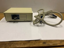 Vintage Manual 2 PORT A/B Data Transfer Switch Box B & 6 ft. Cable