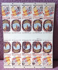Vtg Printing Error Uncut Sheet Matchbook Covers Crystal Cave Wisconsin