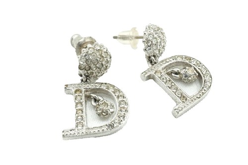 クリスチャンディオール♣プレート３枚 Dior Christian Code Set of 3 Rings Logo Gold Plated Rhinestone