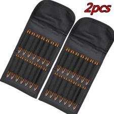 2 Pcs Tactical Rifle 14 Round Cartridge Holder Molle Foldable Ammo Carrier Pouch