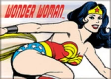D.C WONDER WOMAN RUNNING MAGNET 2.5” X 3.5” NEW