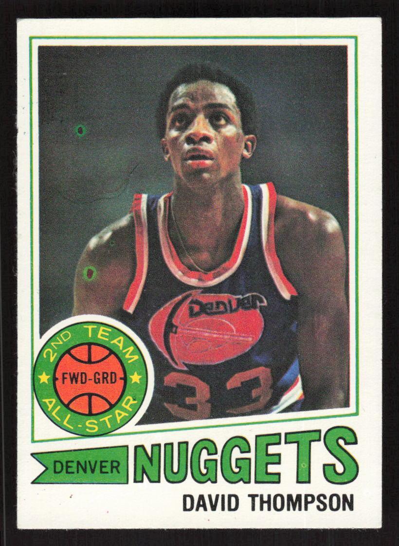 1977 TOPPS DAVID THOMPSON 60 VG-EX WHITE BACK BASKETBALL DENVER NUGGETS