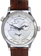 Jaeger LeCoultre Master Control Geographic Steel Mens Watch Box/Papers 142.8.92