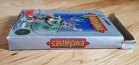 Castlevania NES Hang Tab Box Complete CIB Five 5 Screw 1st Print Overlap Label !