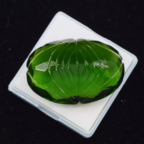110 Ct Certified Curving Oval Shape Brazilian Green Moldavite Loose Gemstone - Picture 2 of 5