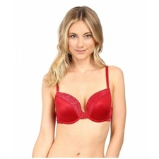 NEW Le Mystere 9978 Safari Plunge T-Shirt Bra US 32DD /E UK 32DD Flame Red
