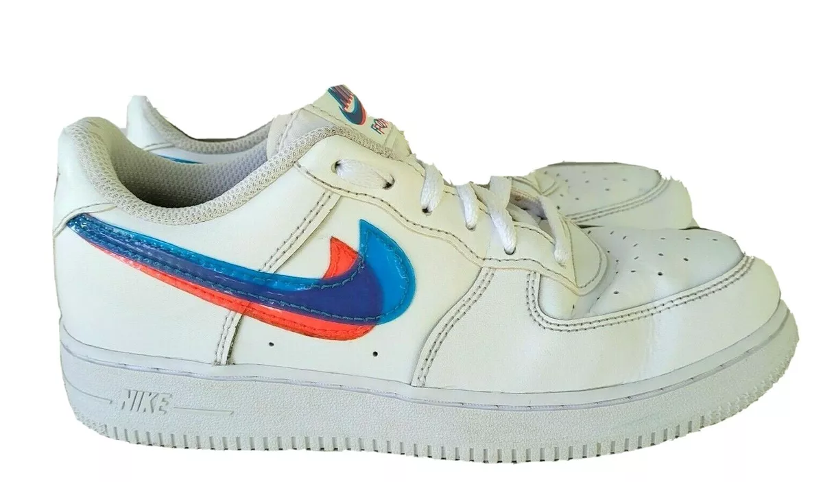 Nike Air Force 1 LV8 KSA 3-D Glasses Shoes Size 3Y CJ7160-100 White Pink  Blue