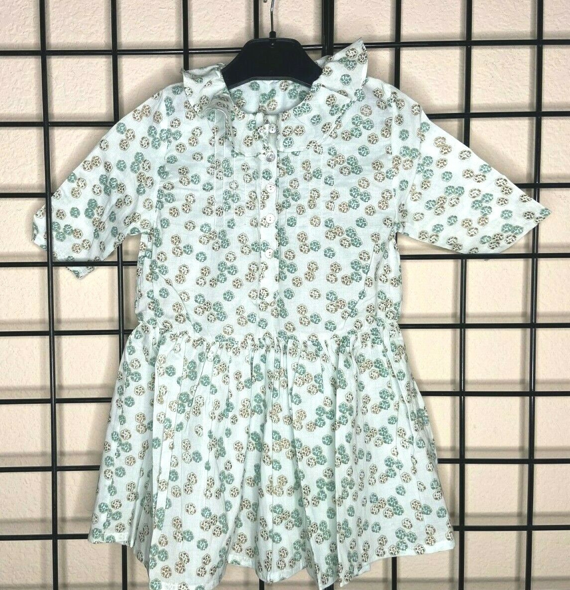 NEW NWT Mint Green/Brown Beautiful Soft CUTE Dress-Moon et Miel Paris Brand  4Y | eBay