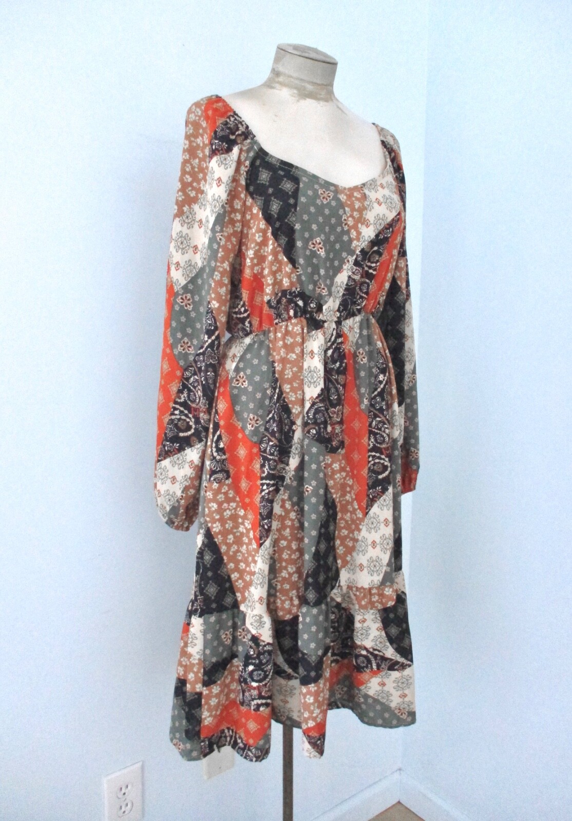 Haptics Holly Harper Patchwork Print Peasant Dres… - image 3