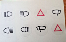 Set 8 Pz. Adesivi Pomelli Leve Comandi Auto d'epoca