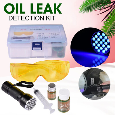 Oil Leak Detection Set UV Dye Leak Detector Tool For Fluorescent Agent Syringe