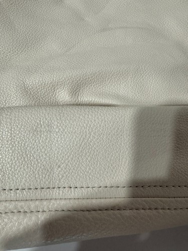 Michael Kors Brooklyn Large Shoulder Bag White Pebble Grain Leather - Picture 20 of 23