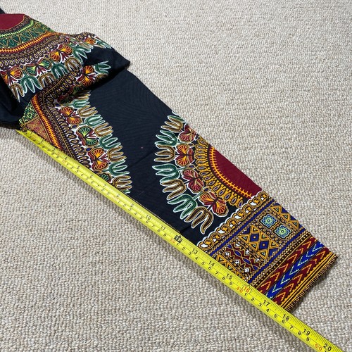 African Dashiki Shirt Womens Medium Ethnic Africa Wax Java Print Tribal Art Top - Picture 7 of 9