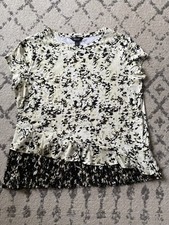 Simply Vera Wang Ruffled Bottom Tunic Top Size Large