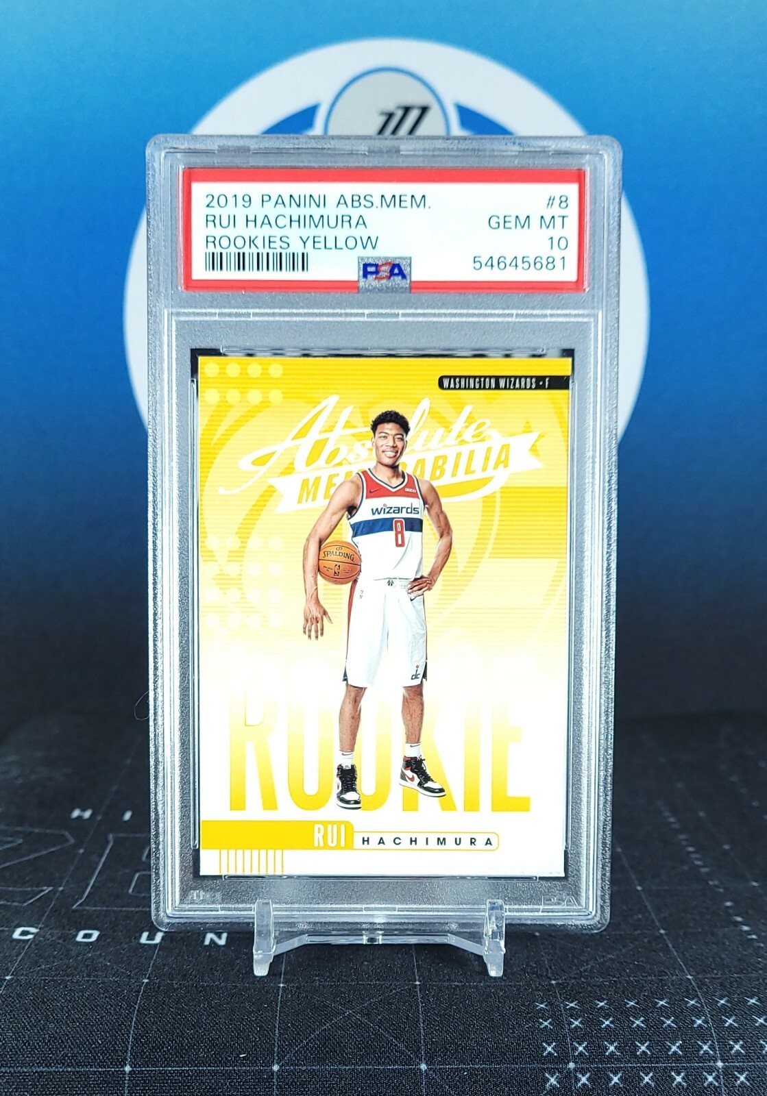 2019 Panini Absolute Rookies Yellow #8 Rui Hachimura PSA 10 Rookie Wizards